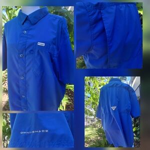 🔥Columbia Omni Shade Men's Vented Casual Button-down Shirt XL EUC